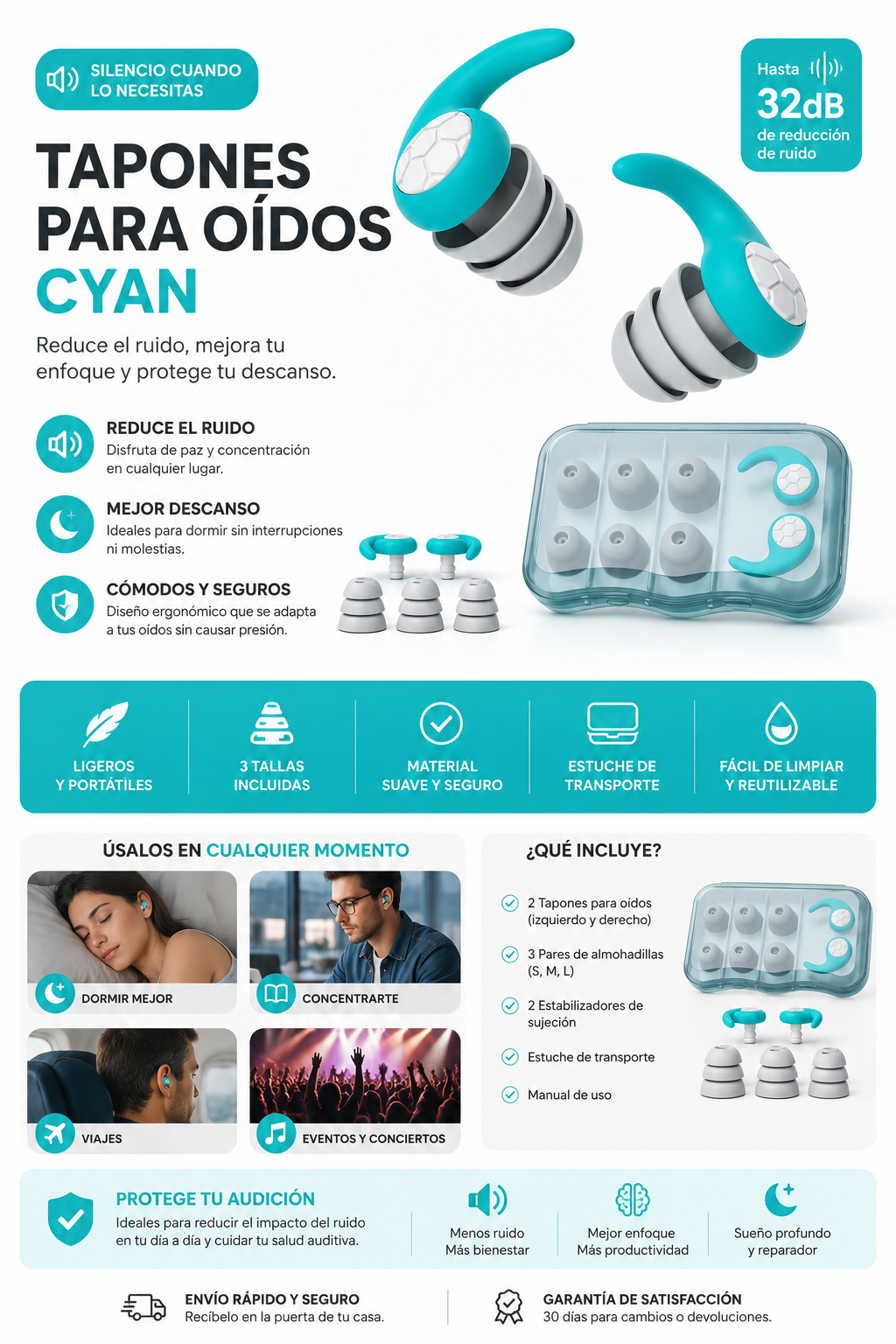 SilentSleep™ Noise Blocking Earbuds
