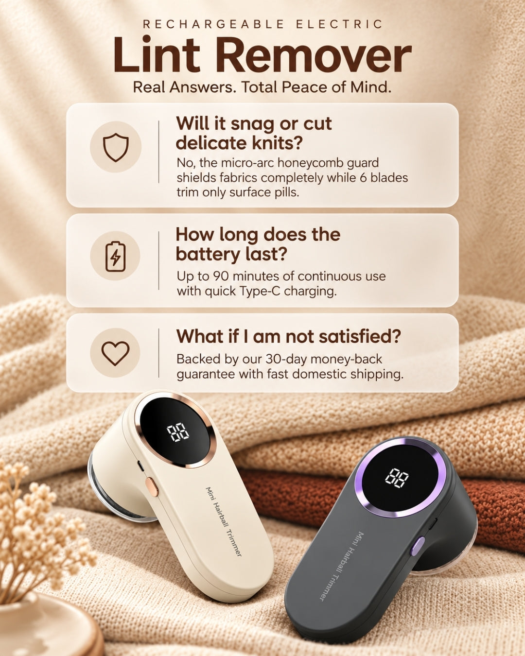 Rechargeable Electric Lint Remover