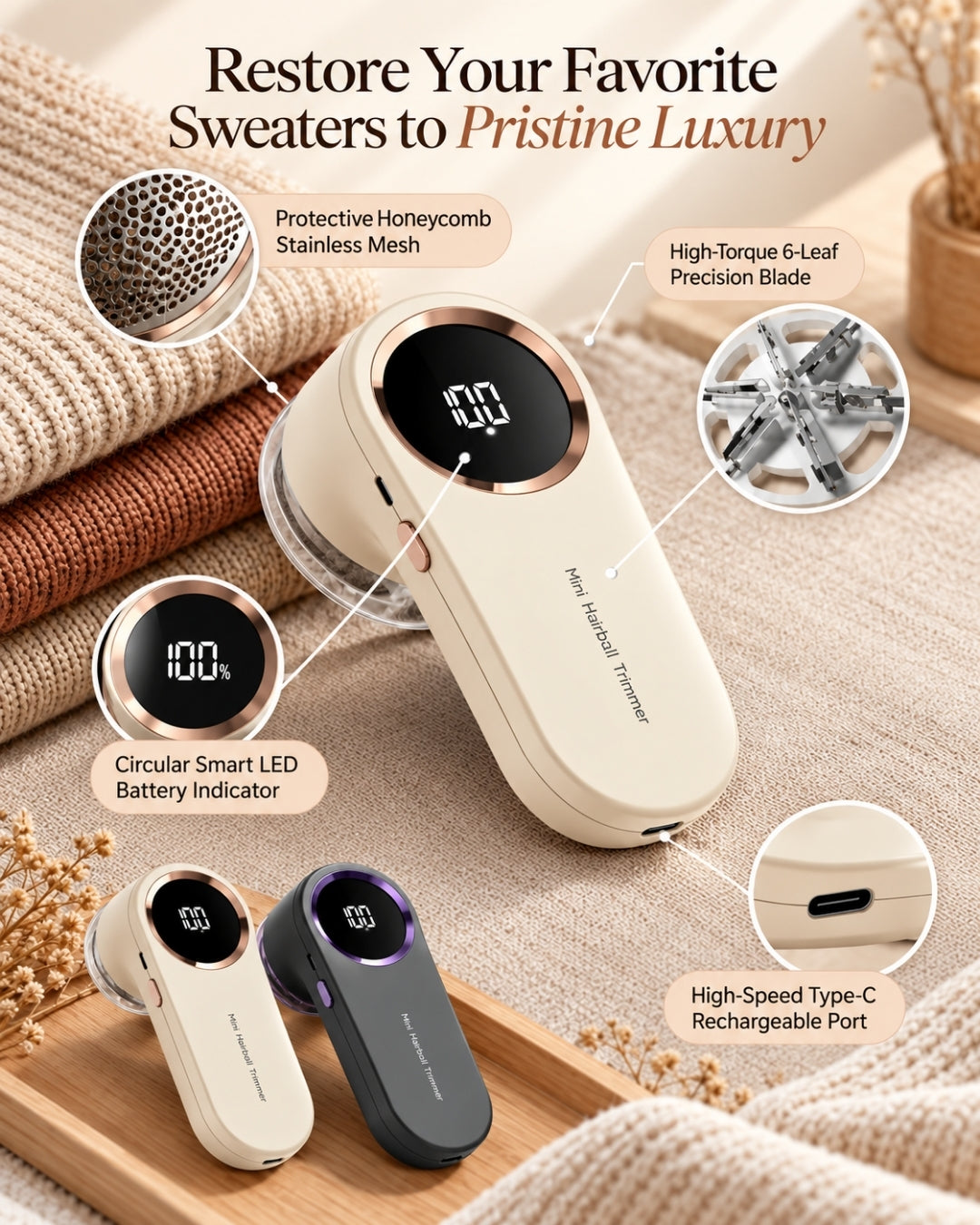 Rechargeable Electric Lint Remover